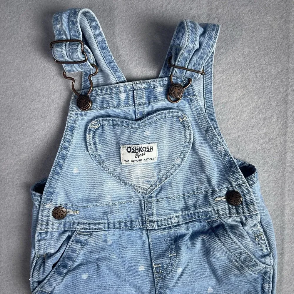 Osh Kosh B'Gosh Overall One‎ Piece Infant Sz 6 Months Blue Denim Jean